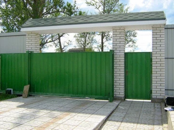 Откатные ворота DoorHan Зеленые